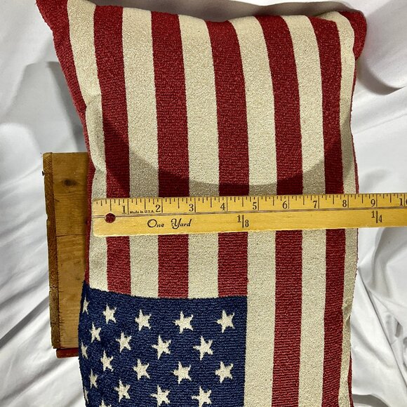 American Flag Pillow Country Cottagecore Farmhouse - Picture 4 of 6